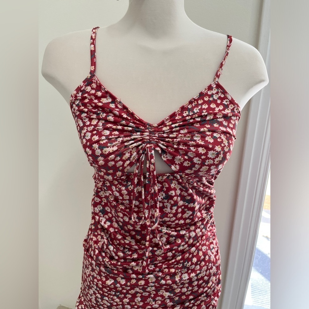 SHEIN red floral dress size medium